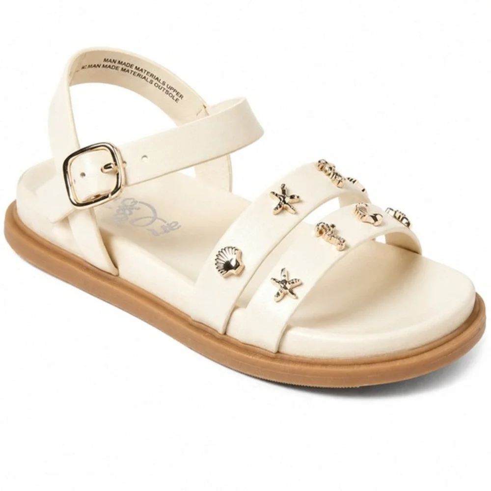 Little Girl Ellis Nautical Sandals by art class Ivory Size‎ 13 New With Tags
